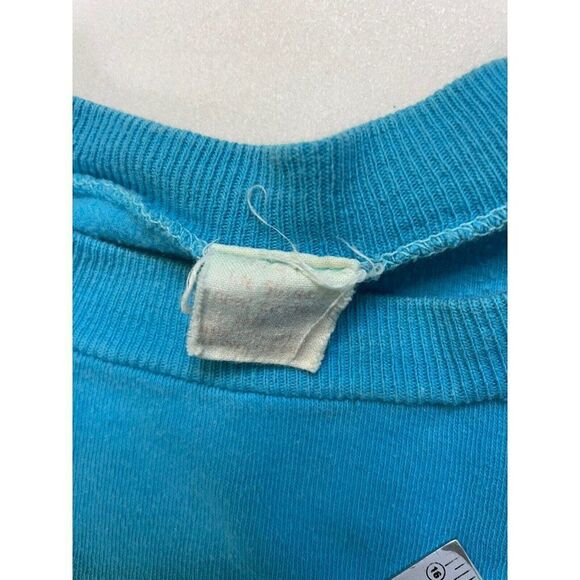 VINTAGE New York NYC Graphic Crewneck Sweatshirt Women Small Blue 90s - Picture 8 of 9